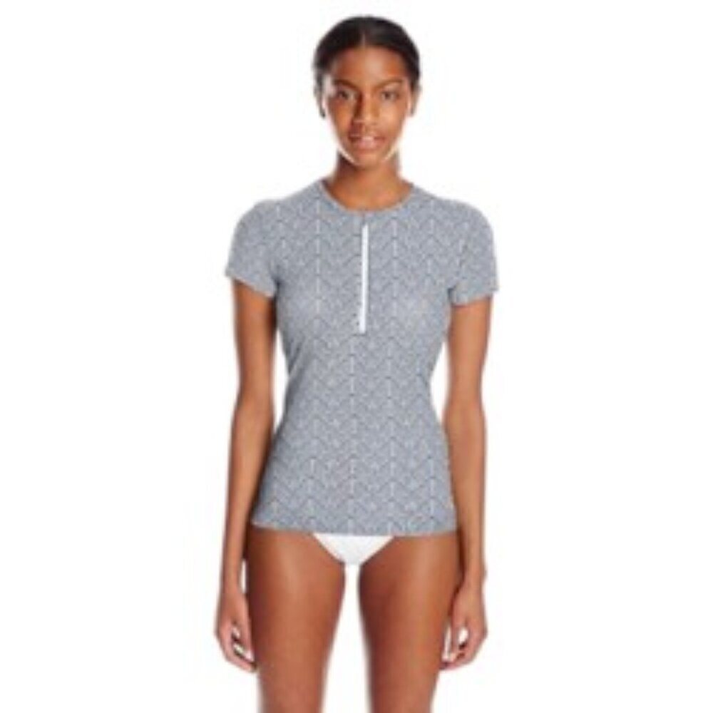 Mott50 Kate Sun Protection Top in Black Geo XSmall
